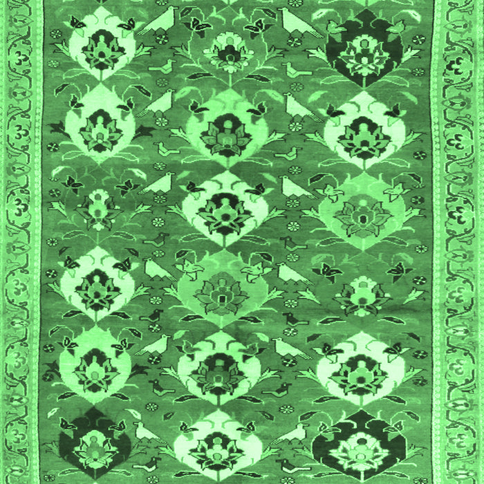 Abstract Emerald Green Contemporary Rug, con2843emgrn