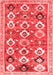 Abstract Red Contemporary Area Rugs