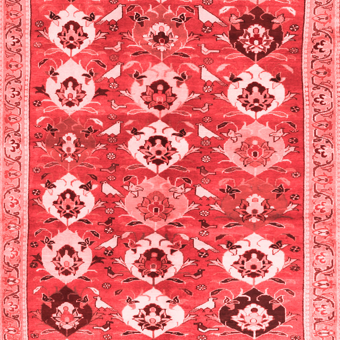 Abstract Red Contemporary Area Rugs