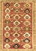 Machine Washable Abstract Brown Contemporary Rug, wshcon2843brn