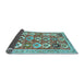 Sideview of Abstract Light Blue Contemporary Rug, con2843lblu