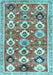 Machine Washable Abstract Light Blue Contemporary Rug, wshcon2843lblu