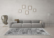 Machine Washable Abstract Gray Contemporary Rug in a Living Room,, wshcon2843gry