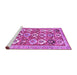 Sideview of Machine Washable Abstract Purple Contemporary Area Rugs, wshcon2843pur