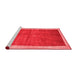 Contemporary Red Washable Rugs