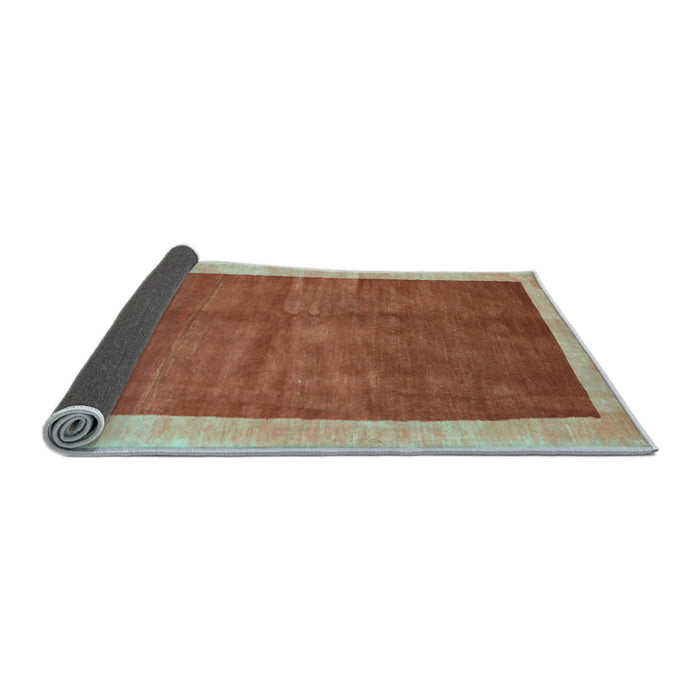 Sideview of Abstract Light Blue Contemporary Rug, con2844lblu
