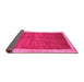 Sideview of Abstract Pink Contemporary Rug, con2844pnk