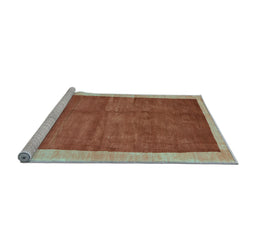Sideview of Machine Washable Abstract Light Blue Contemporary Rug, wshcon2844lblu