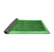 Sideview of Abstract Emerald Green Contemporary Rug, con2844emgrn