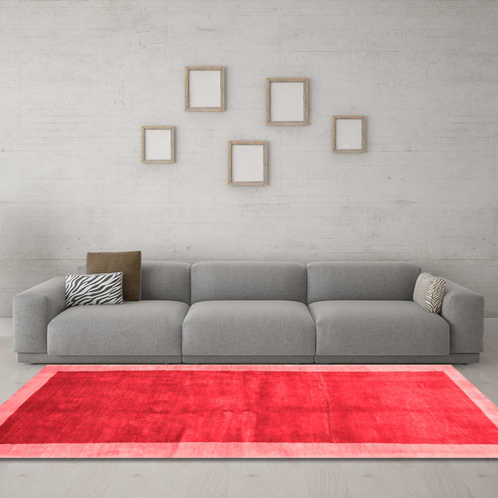 Contemporary Red Washable Rugs