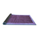 Sideview of Abstract Blue Contemporary Rug, con2844blu