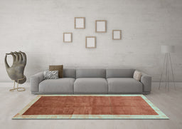 Machine Washable Abstract Light Blue Contemporary Rug in a Living Room, wshcon2844lblu