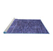 Sideview of Machine Washable Abstract Blue Contemporary Rug, wshcon2845blu