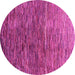 Round Abstract Pink Contemporary Rug, con2845pnk