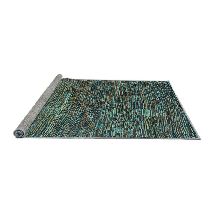 Sideview of Machine Washable Abstract Light Blue Contemporary Rug, wshcon2845lblu