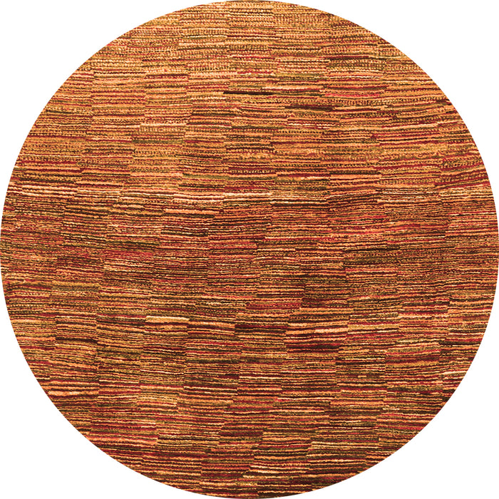 Square Abstract Orange Contemporary Rug, con2845org