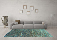 Machine Washable Abstract Light Blue Contemporary Rug, wshcon2845lblu