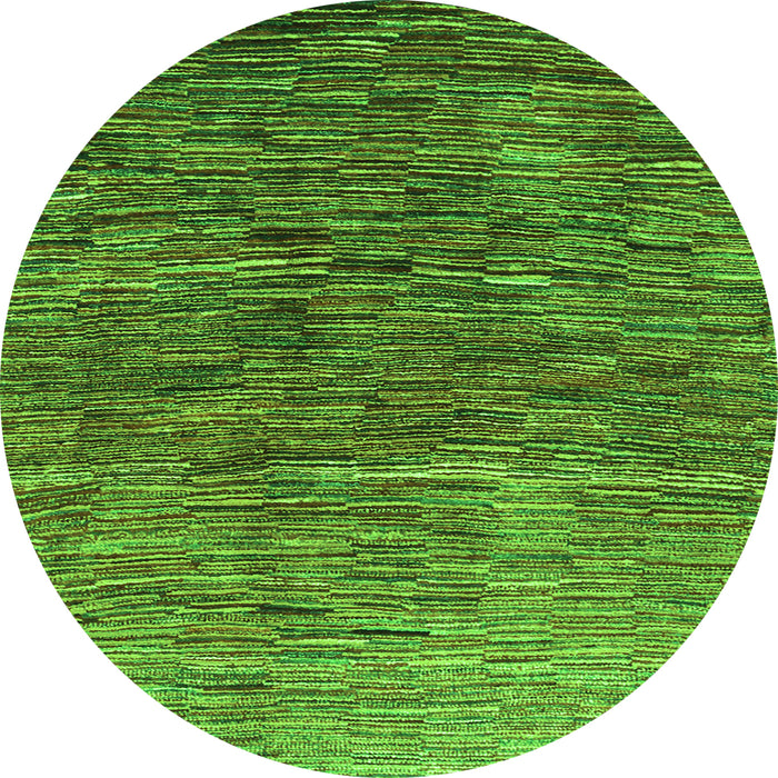 Square Abstract Green Contemporary Rug, con2845grn