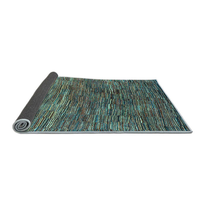Sideview of Abstract Light Blue Contemporary Rug, con2845lblu