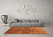 Machine Washable Abstract Orange Contemporary Area Rugs in a Living Room, wshcon2845org