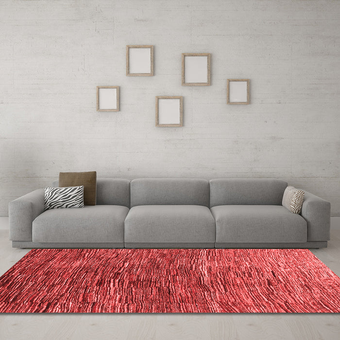 Contemporary Red Washable Rugs