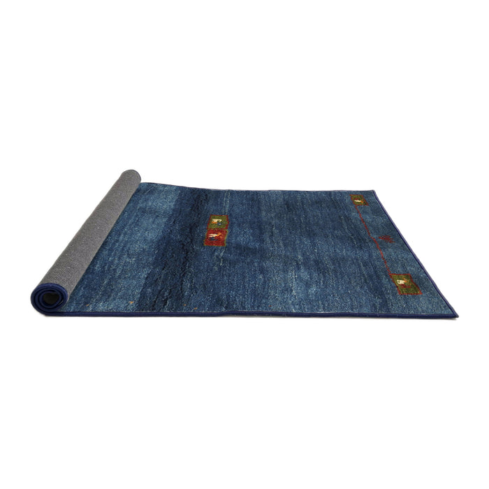 Thickness of Contemporary Azure Blue Modern Rug, con2846