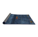 Thickness of Contemporary Azure Blue Modern Rug, con2846