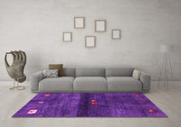 Machine Washable Abstract Pink Contemporary Rug, wshcon2846pnk