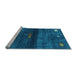 Sideview of Machine Washable Abstract Light Blue Contemporary Rug, wshcon2846lblu