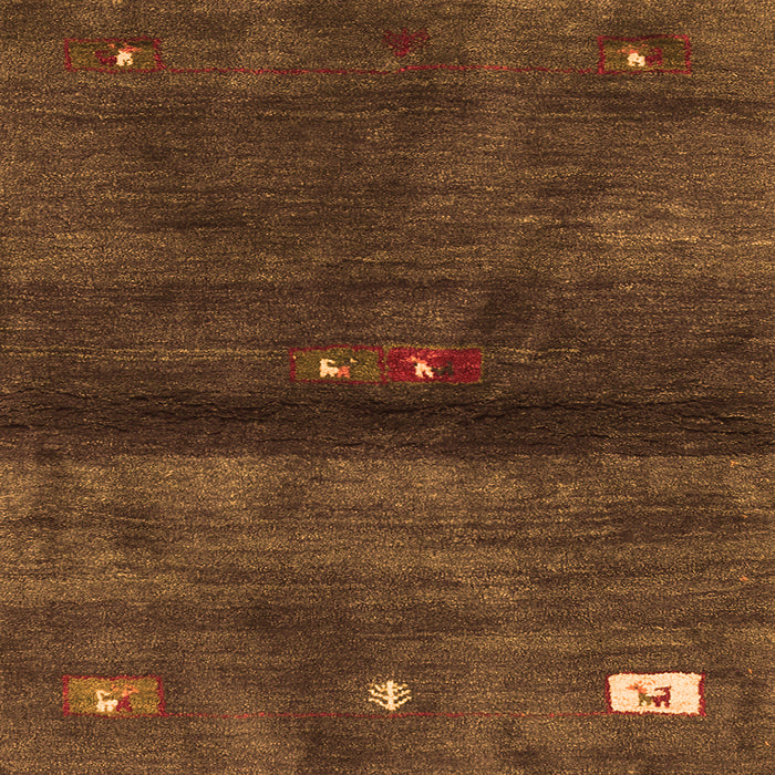 Serging Thickness of Abstract Orange Contemporary Rug, con2846org