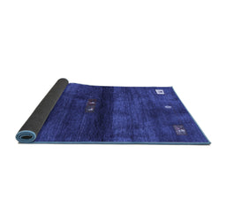 Sideview of Abstract Blue Contemporary Rug, con2846blu