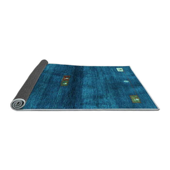 Sideview of Abstract Light Blue Contemporary Rug, con2846lblu