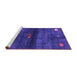 Sideview of Machine Washable Abstract Purple Contemporary Area Rugs, wshcon2846pur