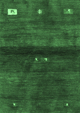 Abstract Emerald Green Contemporary Rug, con2846emgrn