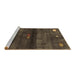 Sideview of Machine Washable Abstract Brown Contemporary Rug, wshcon2846brn