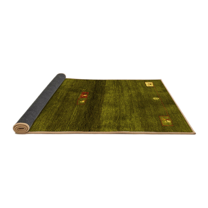 Sideview of Abstract Yellow Contemporary Rug, con2846yw