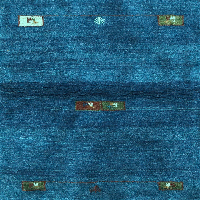 Square Abstract Light Blue Contemporary Rug, con2846lblu