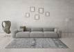 Machine Washable Abstract Gray Contemporary Rug in a Living Room,, wshcon2847gry