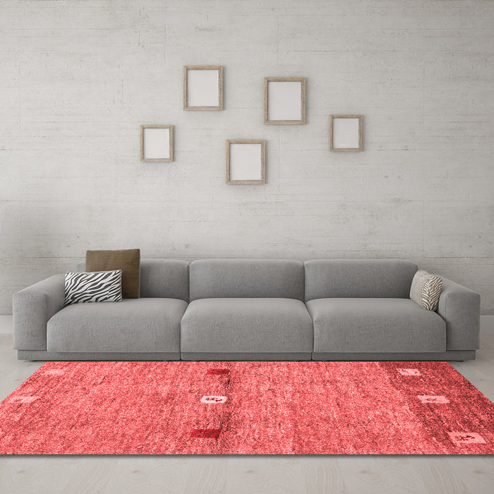 Contemporary Red Washable Rugs