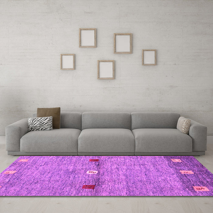 Machine Washable Abstract Pink Contemporary Rug in a Living Room, wshcon2847pnk