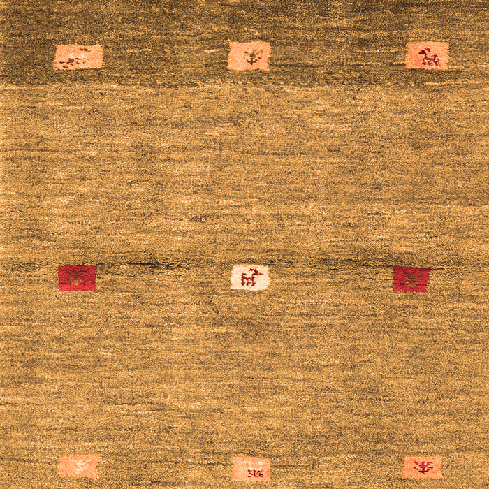 Serging Thickness of Abstract Orange Contemporary Rug, con2847org