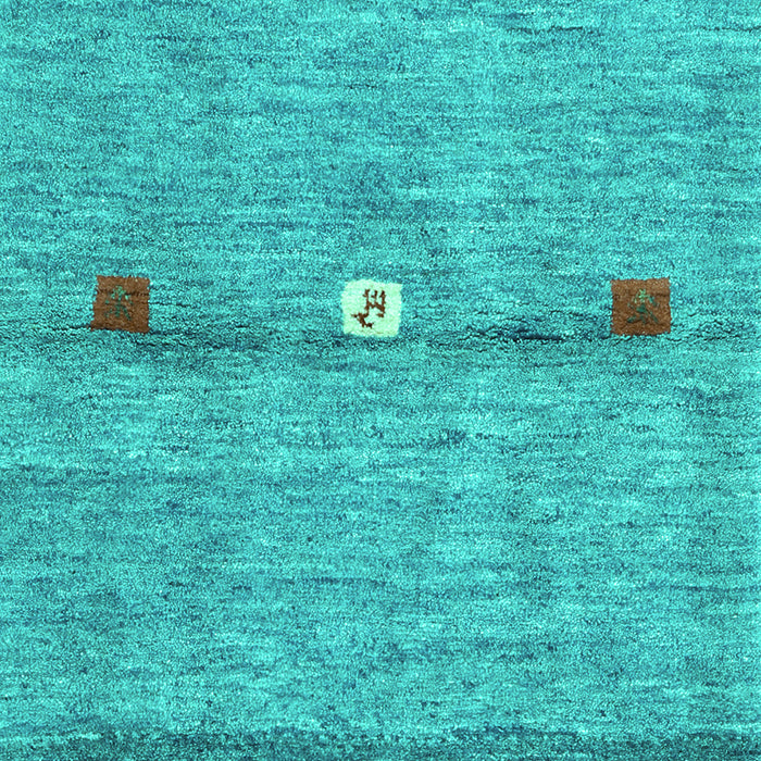 Machine Washable Abstract Turquoise Contemporary Area Rugs, wshcon2847turq