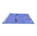 Sideview of Machine Washable Abstract Blue Contemporary Rug, wshcon2847blu