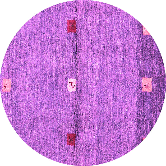 Round Abstract Pink Contemporary Rug, con2847pnk