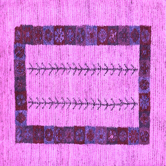 Square Solid Purple Modern Rug, con2848pur