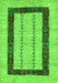 Serging Thickness of Machine Washable Solid Green Modern Area Rugs, wshcon2848grn