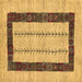 Square Solid Brown Modern Rug, con2848brn