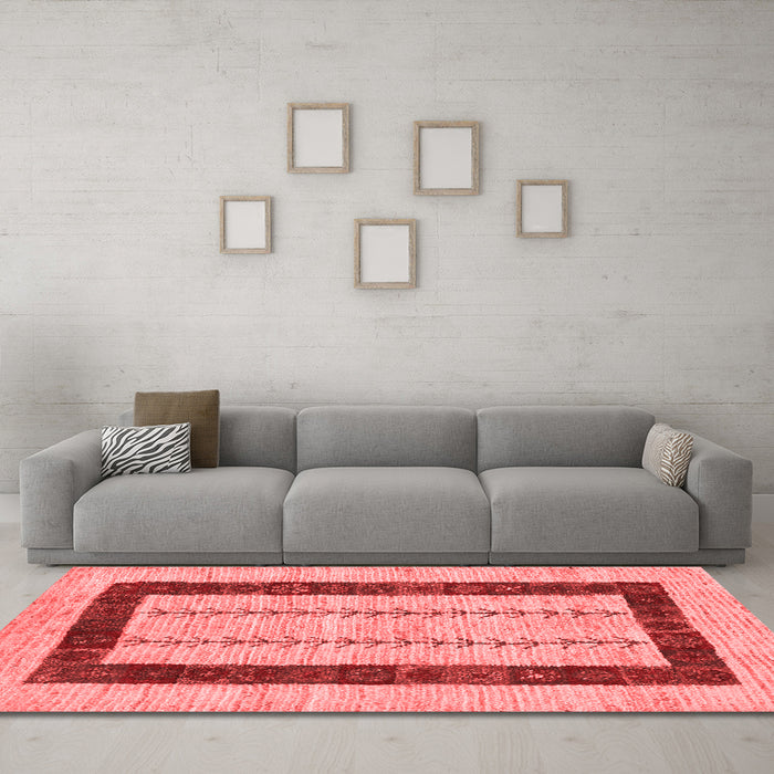 Modern Red Washable Rugs