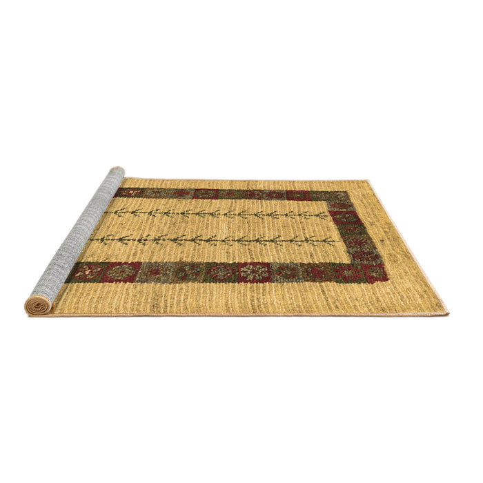 Sideview of Machine Washable Solid Brown Modern Rug, wshcon2848brn