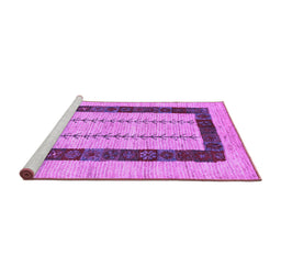 Sideview of Machine Washable Solid Purple Modern Area Rugs, wshcon2848pur